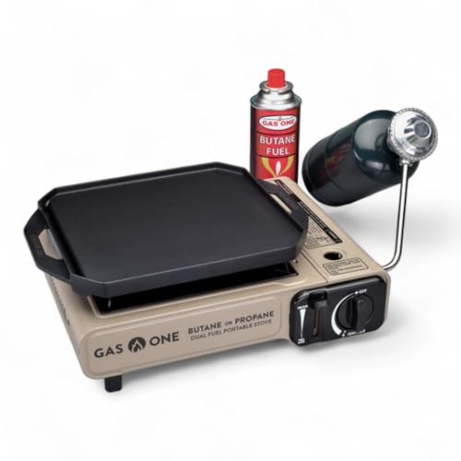 Camping Cooking Flat Top - GasOne GS-3400P-KIT Parrilla de Gas Propano