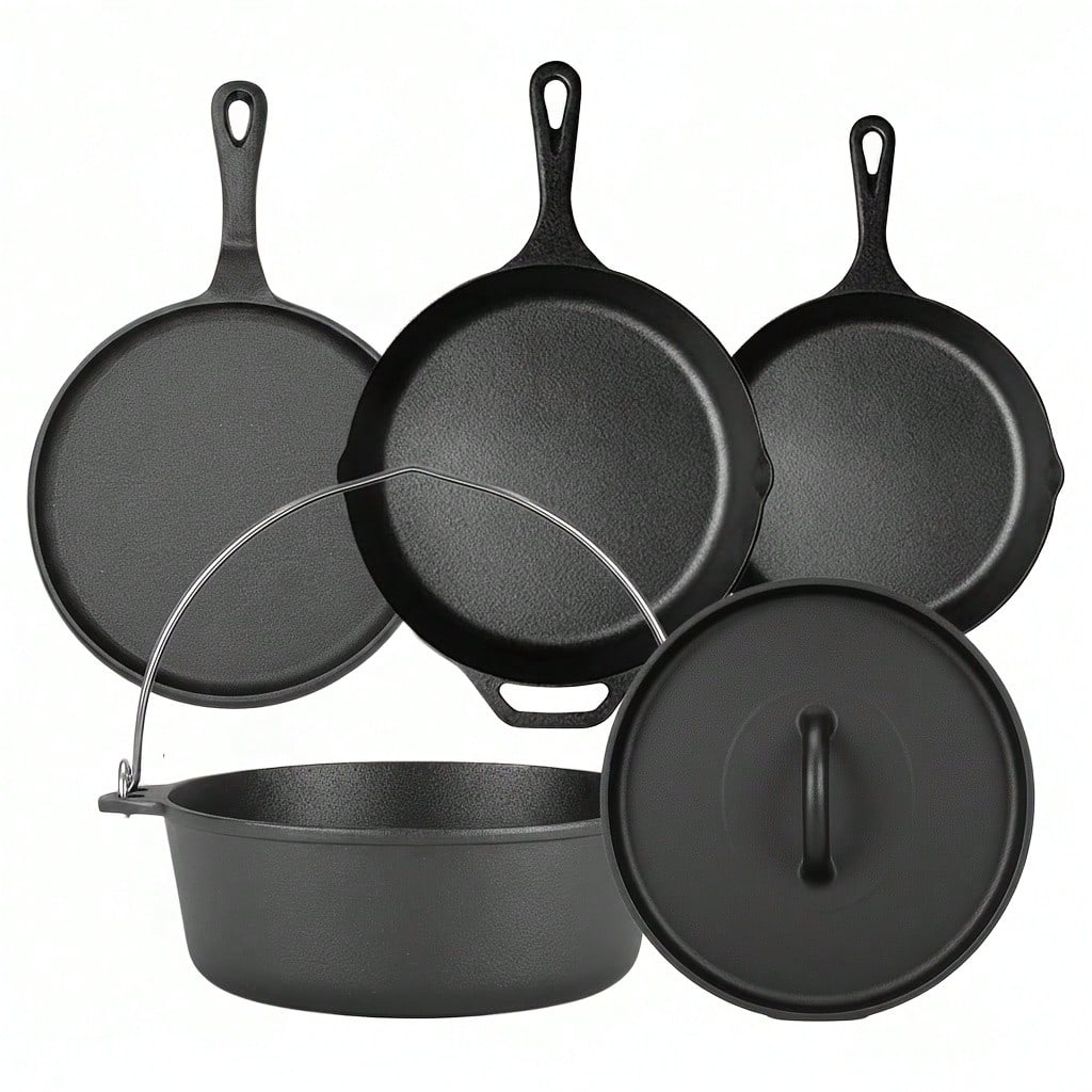 Camp Dutch Oven Cast - PACILACK Juego de Ollas y Sartenes