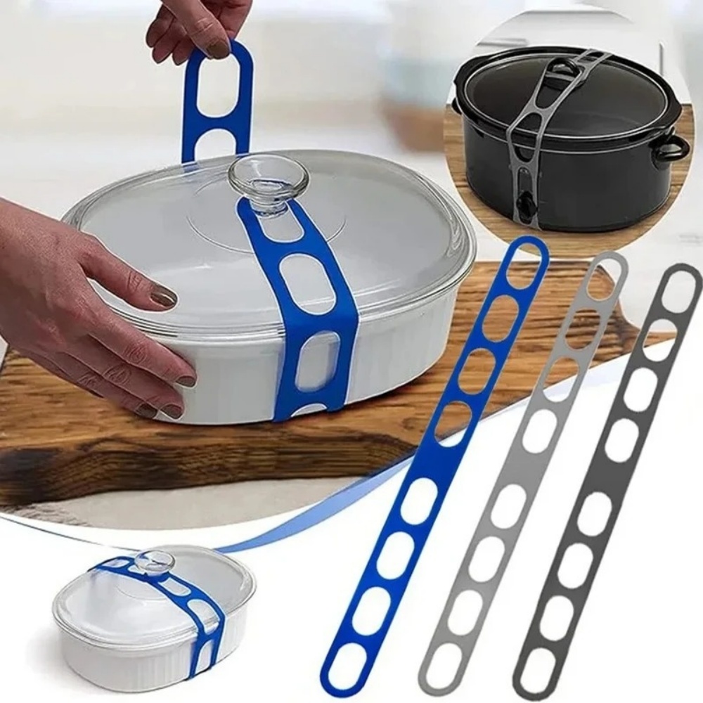 Camping Cooking Organizer - Correa elástica de silicona reutilizable para