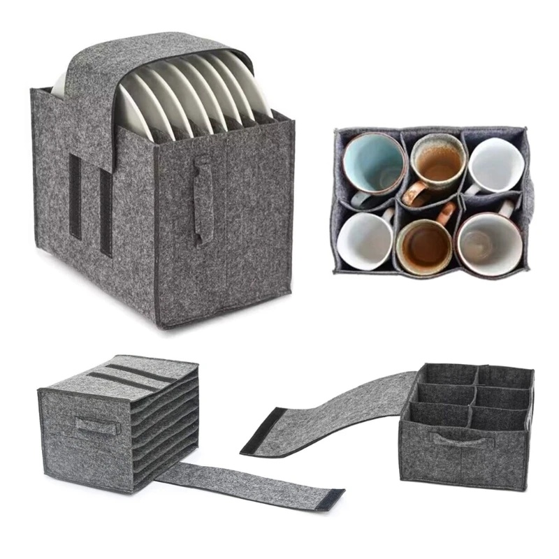 Camping Cooking Organizer - Plato de fieltro, bolsa de almacenamiento