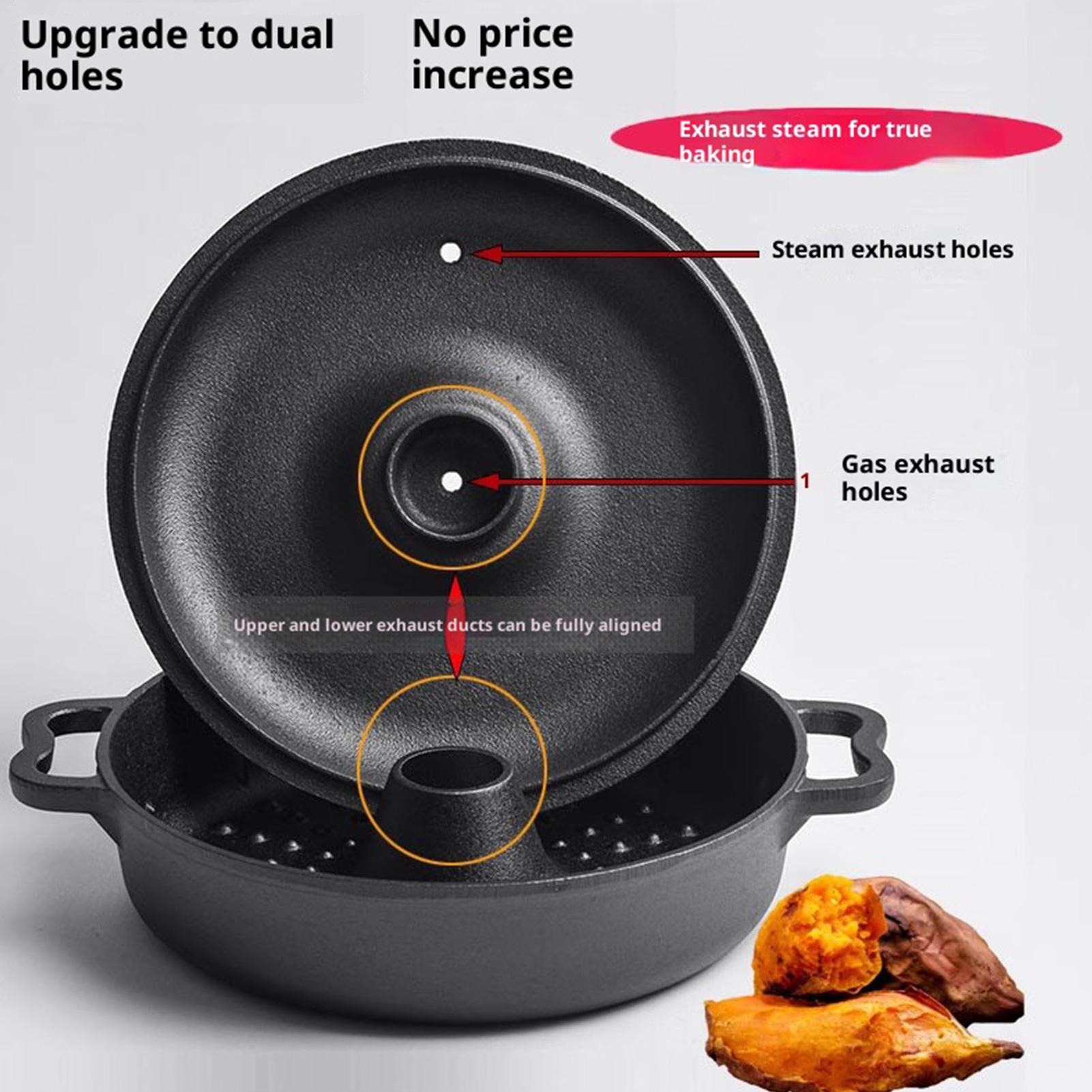 Camp Dutch Oven Cast - Caldero de hierro fundido para cocinar,