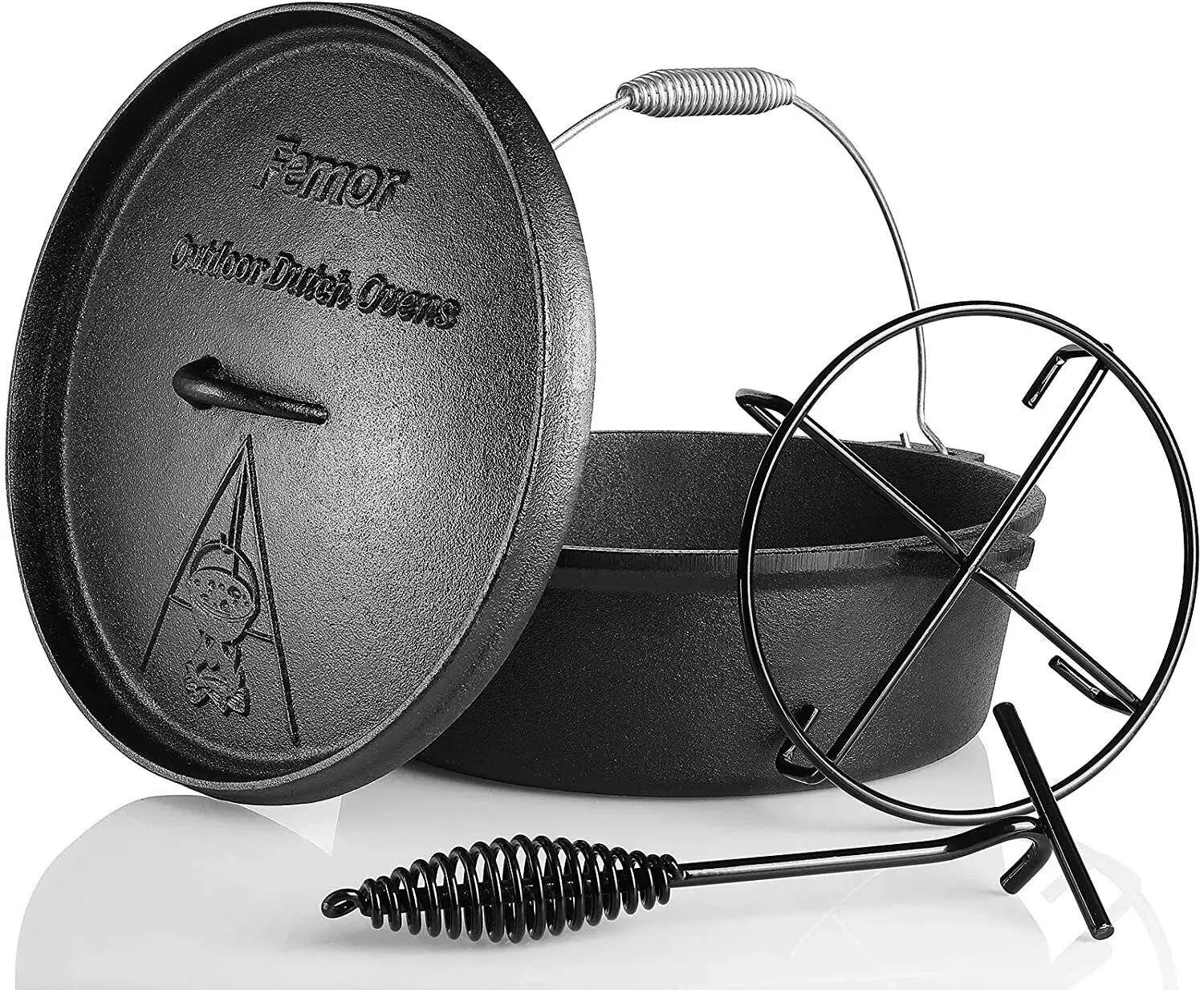 Camp Dutch Oven Cast - Horno holandés Femor de hierro fundido,