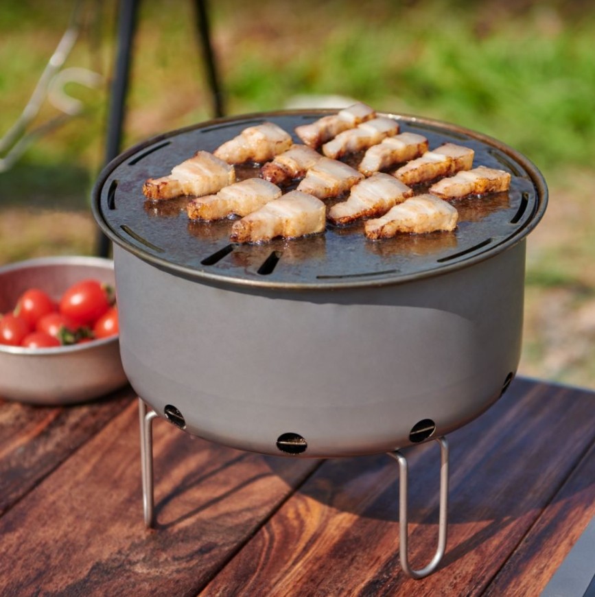 Camping Cooking Flat Top - Parrilla de barbacoa coreana portátil de