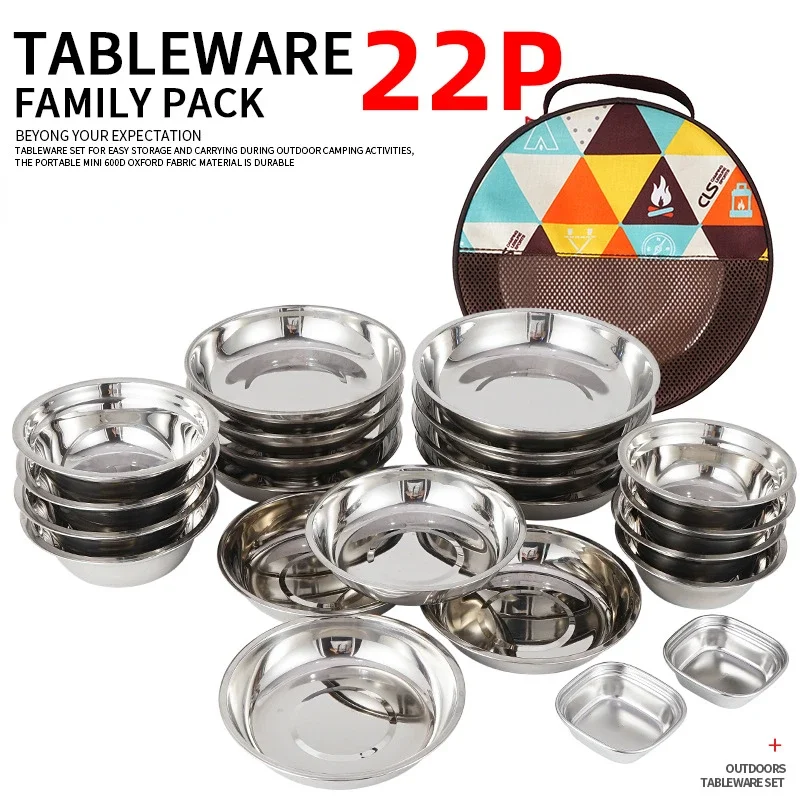 Camping Cooking Dining Set - Juego de Platos Portátiles para Acampar