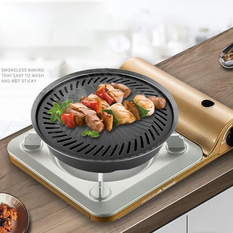 Camping Cooking Flat Top - Bandeja de barbacoa antiadherente coreana, casete
