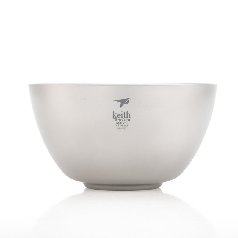 Camping Cooking Container - Keith-cuencos de doble pared de titanio,