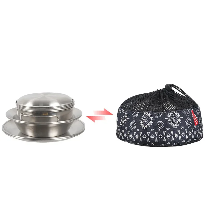 Juego de vajilla portátil para - Camping Cooking Dining Set reseña y precio