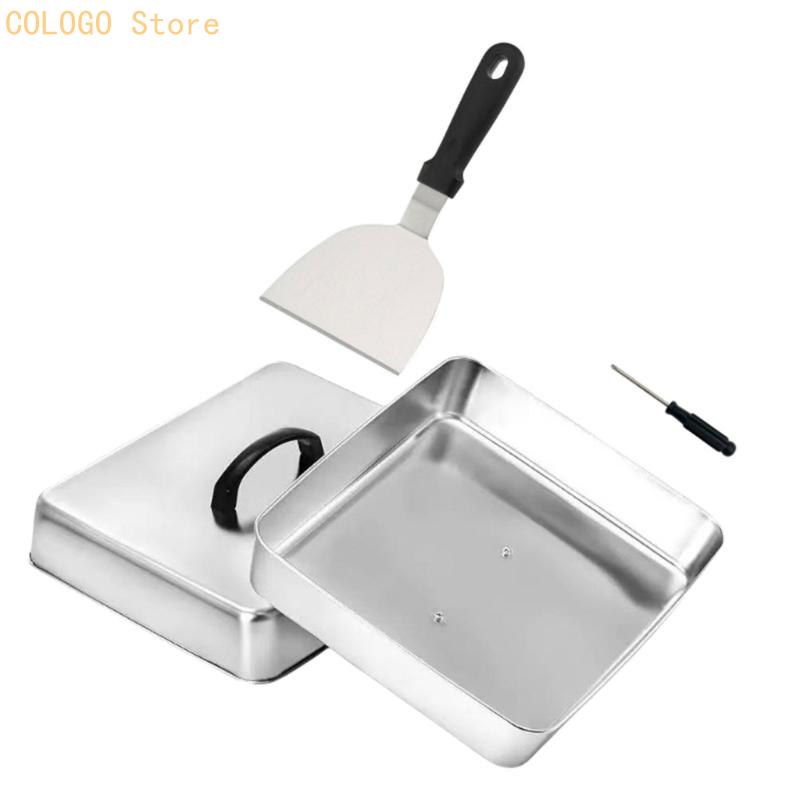 Cubierta cuadrada para aliment - Camping Cooking Flat Top reseña y precio