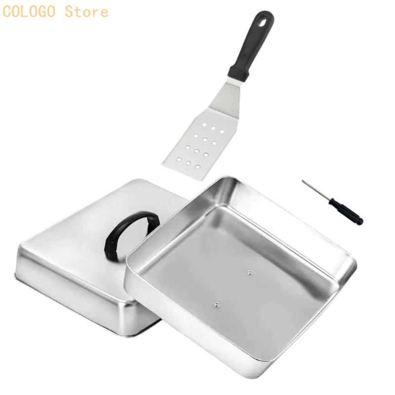 Cubierta cuadrada para aliment - Camping Cooking Flat Top reseña y precio