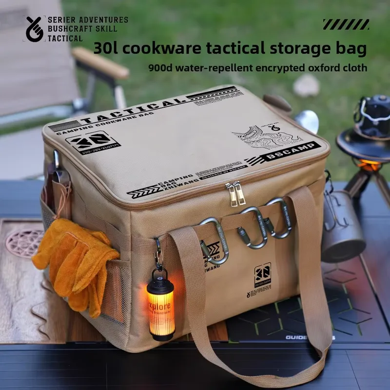 YIBASHOU: cubo de almacenamien - Camping Cooking Organizer reseña y precio