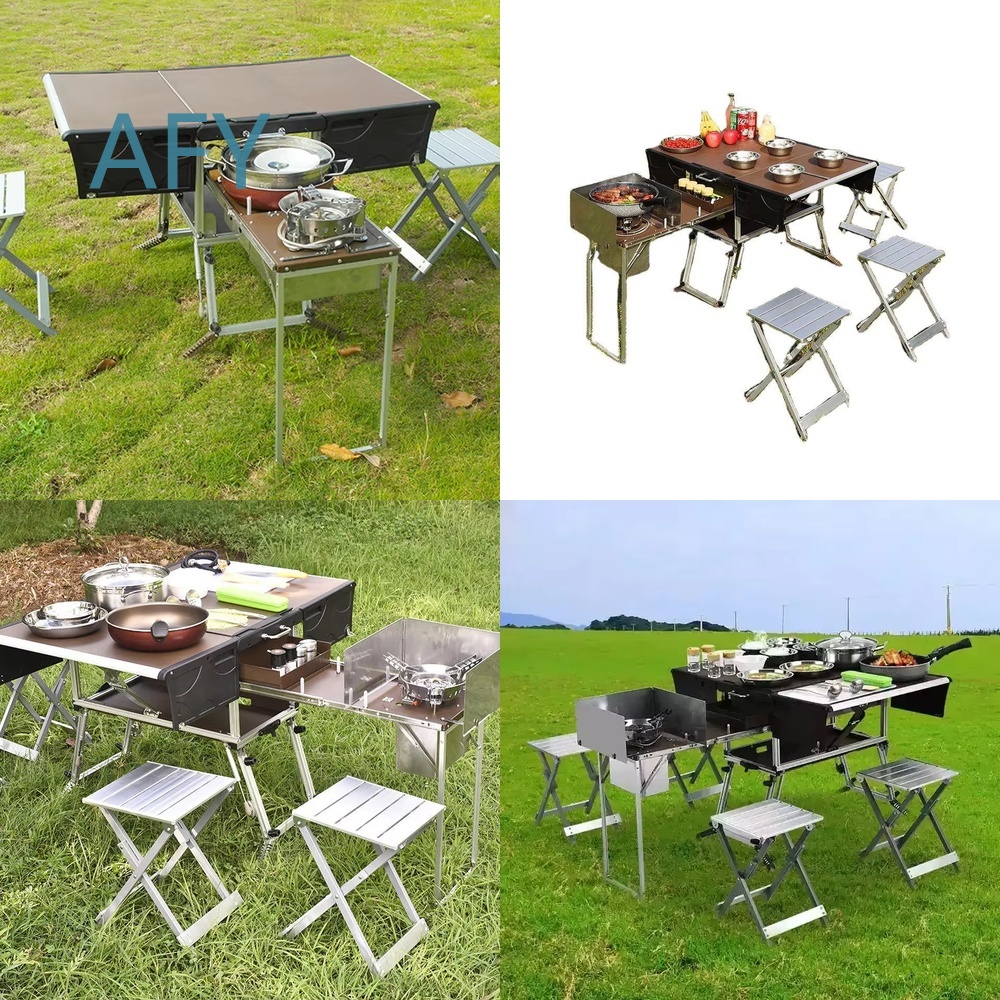 Remolque de Comida Plegable Po - Camping Cooking Dining Set reseña y precio