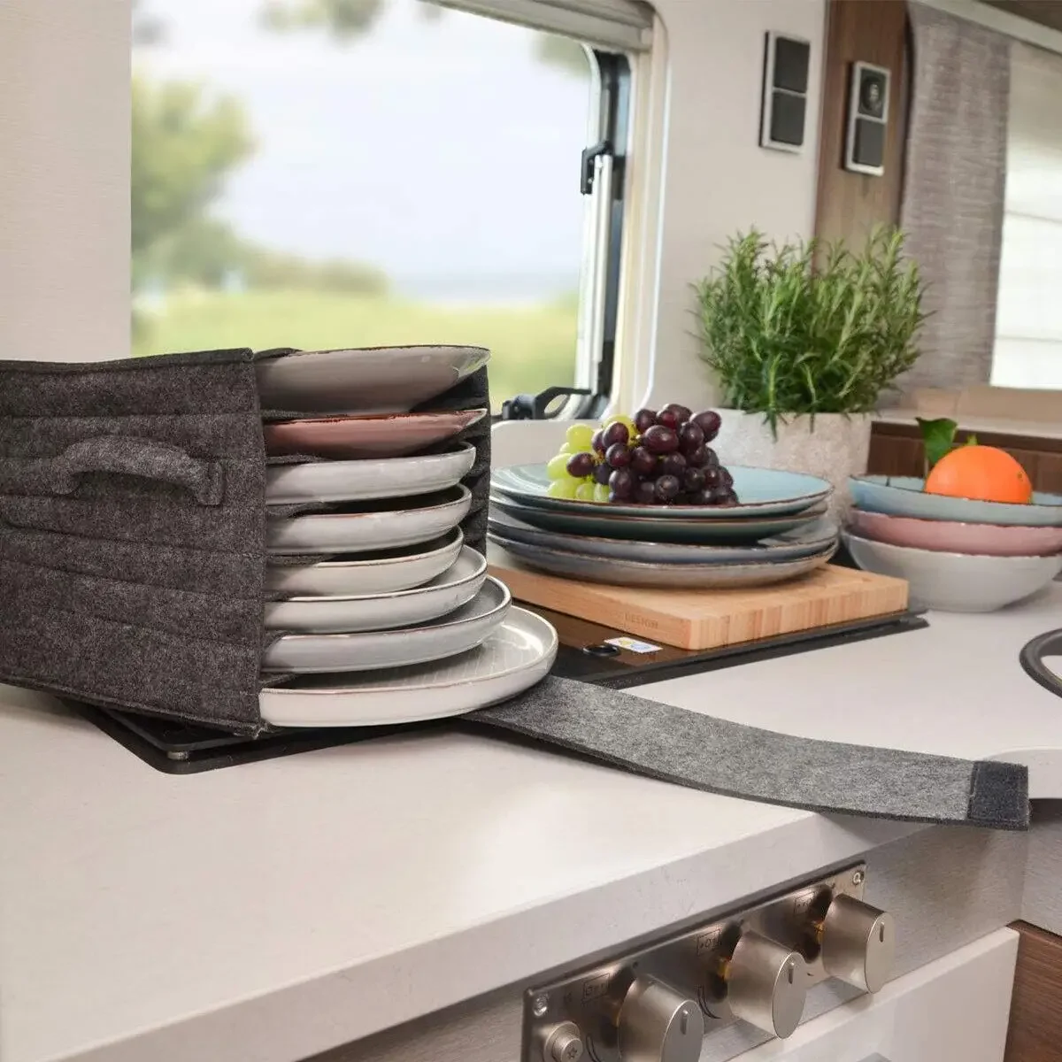 Plato de fieltro, bolsa de alm - Camping Cooking Organizer reseña y precio