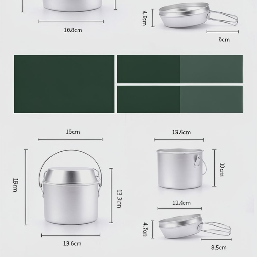 Juego de ollas de aluminio por - Camping Cooking Dining Set reseña y precio