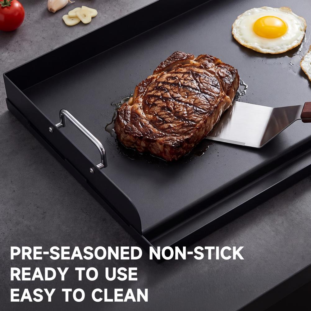 Plancha de hierro fundido anti - Camping Cooking Flat Top reseña y precio