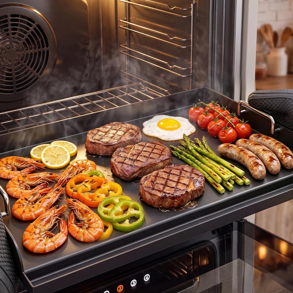 Plancha de hierro fundido anti - Camping Cooking Flat Top reseña y precio