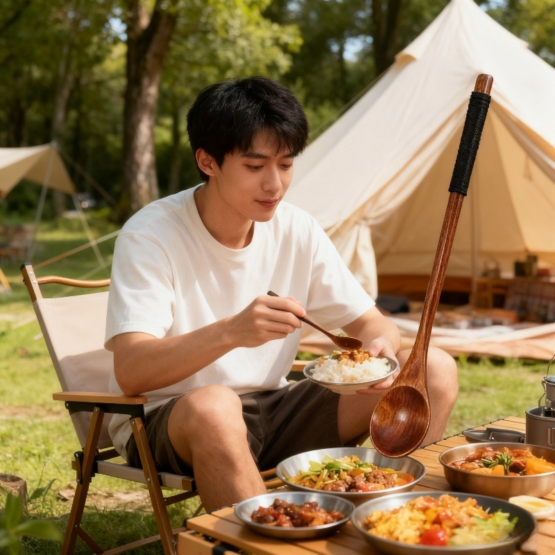 Juego de comedor de madera, cu - Camping Cooking Dining Set reseña y precio