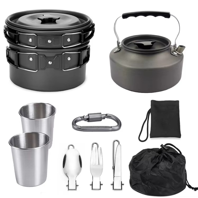 Estufa de camping ligera de al - Quality Camping Cooking Set reseña y precio
