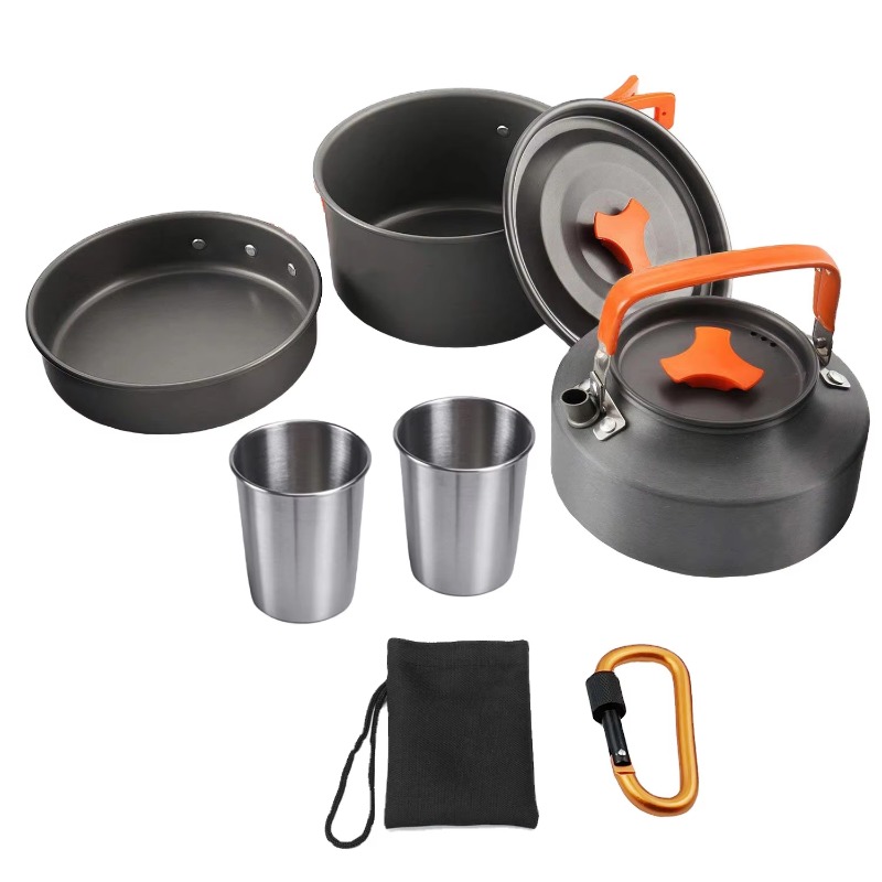Estufa de camping ligera de al - Quality Camping Cooking Set reseña y precio