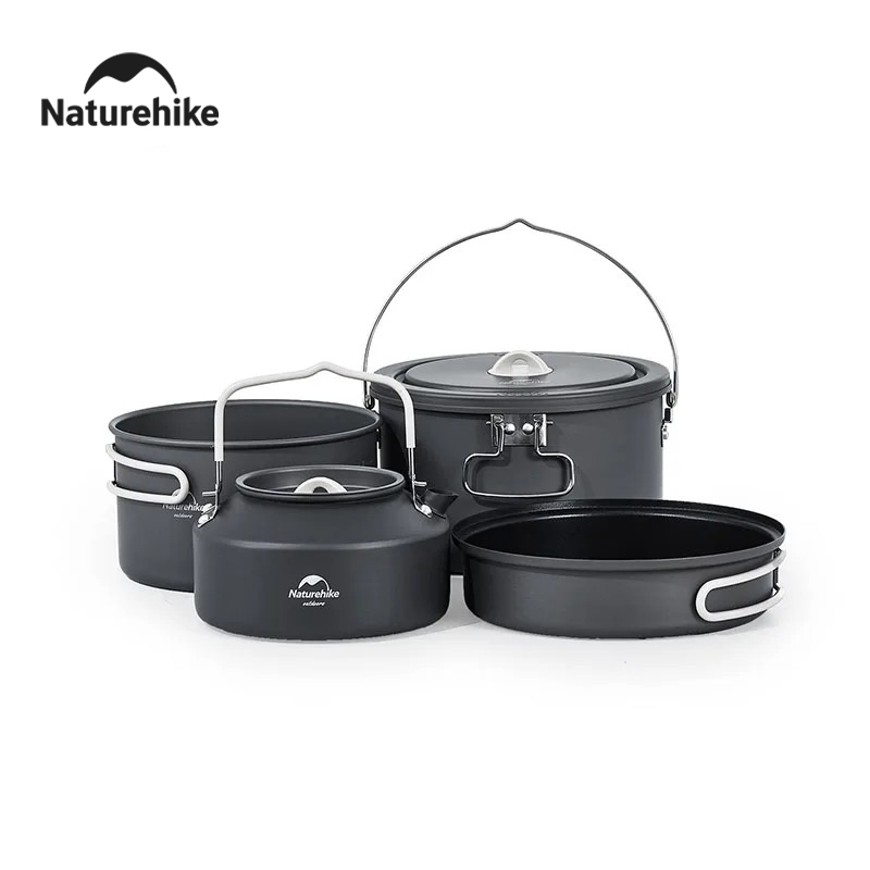 Naturehike-Juego de ollas de p - Quality Camping Cooking Set reseña y precio