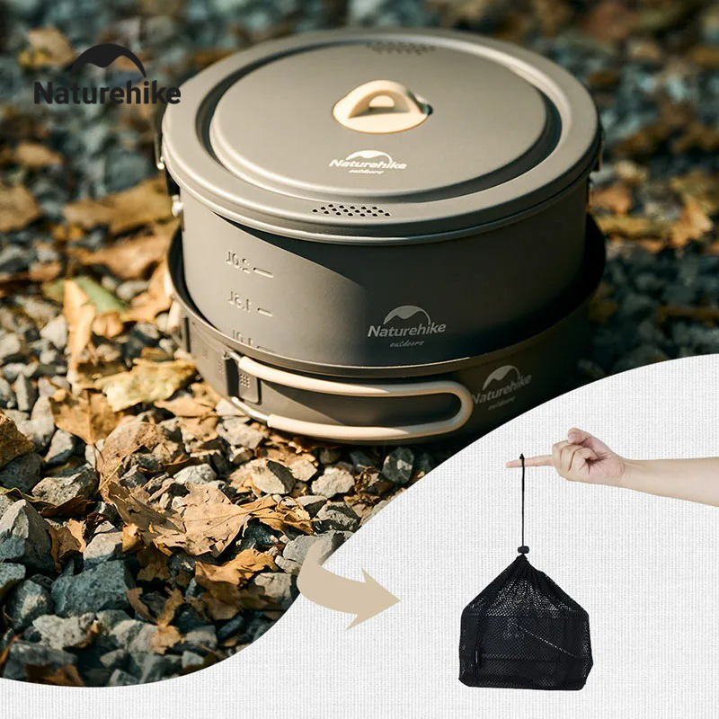 Naturehike-Juego de ollas de p - Quality Camping Cooking Set reseña y precio