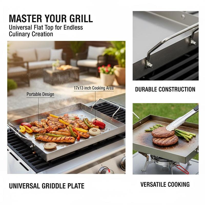 Placa rectangular plana de 17x - Camping Cooking Flat Top reseña y precio