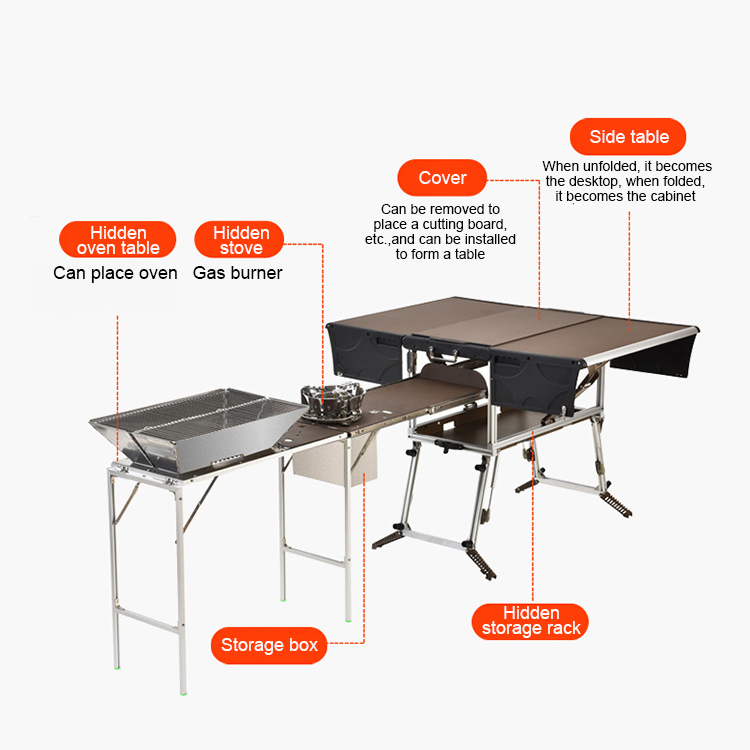 Juego de cocina plegable de al - Quality Camping Cooking Set reseña y precio
