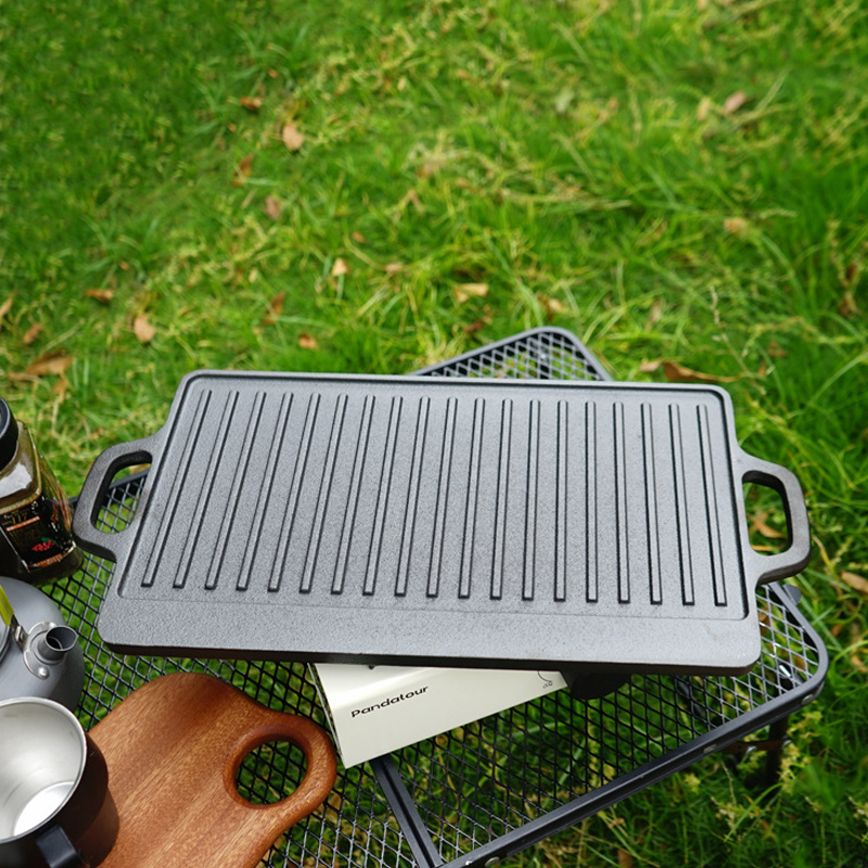 Plancha de hierro fundido de d - Camping Cooking Flat Top reseña y precio