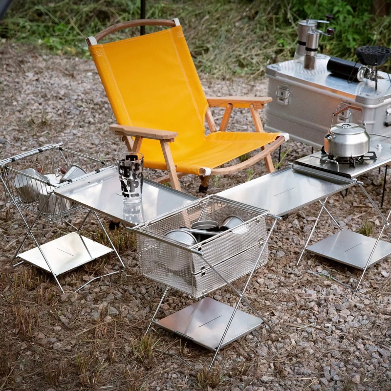 Mesa Plegable de Acero Inoxida - Camping Cooking Table reseña y precio