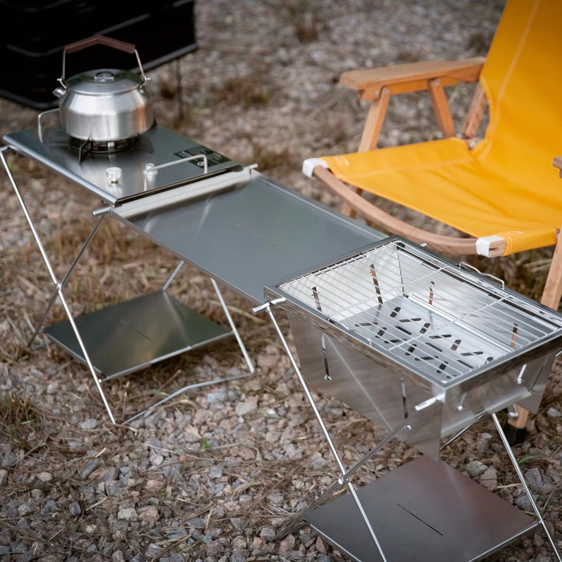 Mesa Plegable de Acero Inoxida - Camping Cooking Table reseña y precio