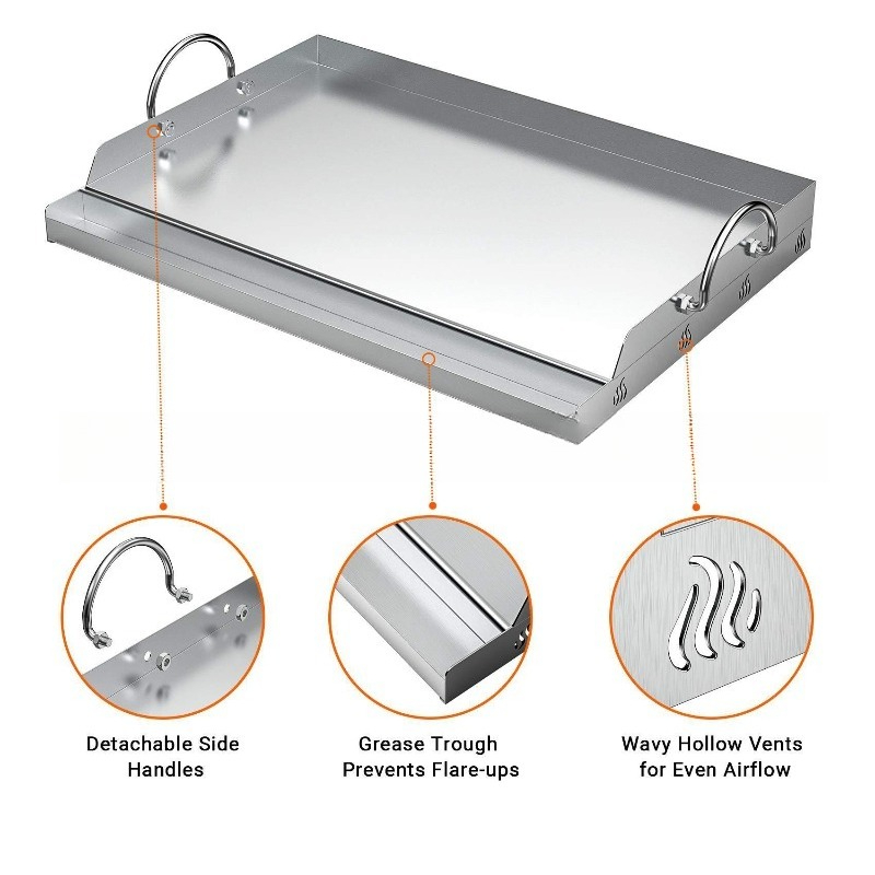 Plancha de acero inoxidable pa - Camping Cooking Flat Top reseña y precio